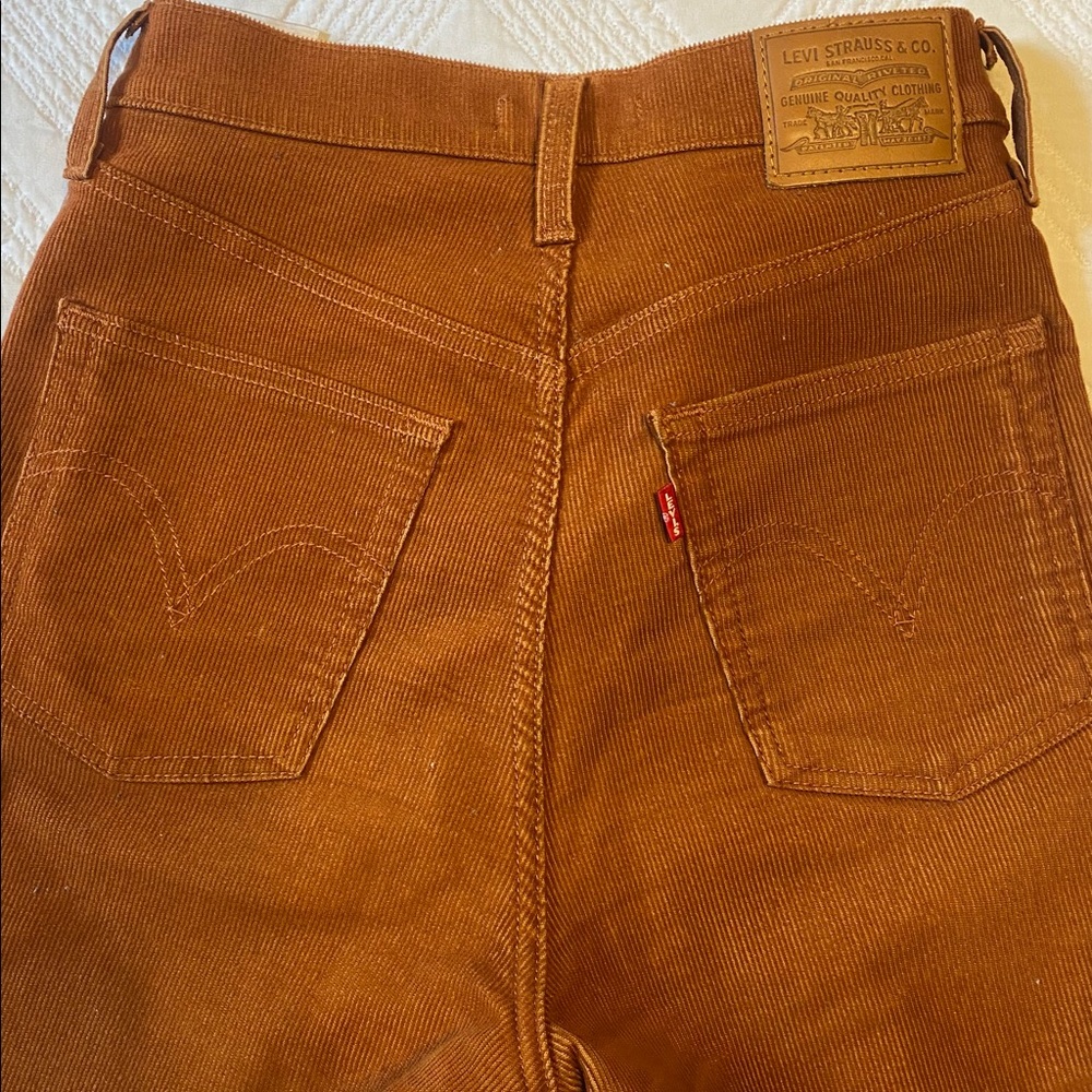 Levi Ribcage Corduroy high rise flare pants